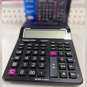 Casio HR-200RC 2 Color Printing Calculator with Clock/ Calendar Feature, Black